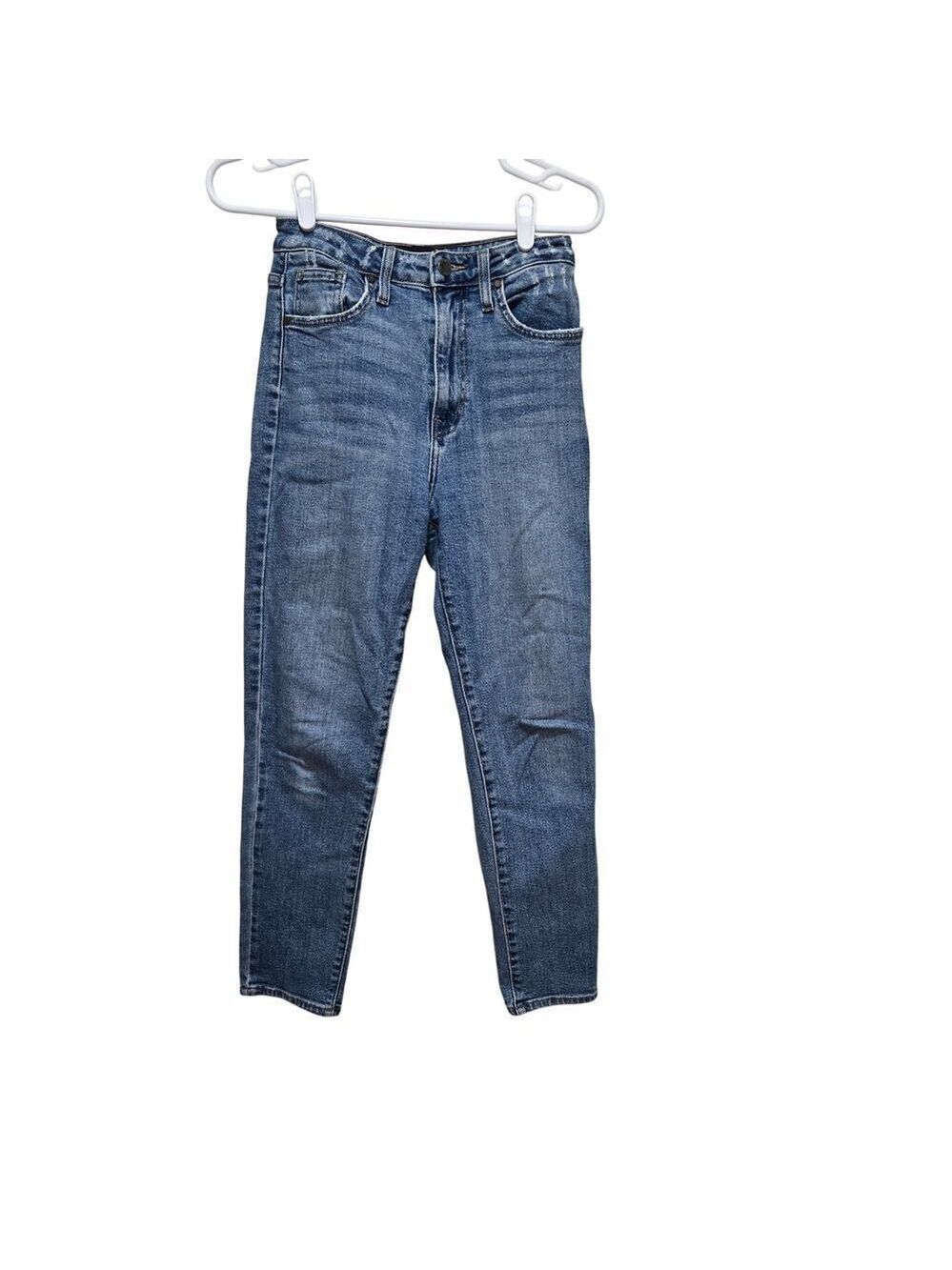 Just Black Denim Jeans Size 26 Blue Slim Straight High Rise Ankle